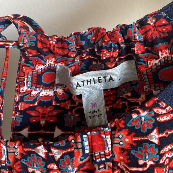 Athleta Red Printed Martinique Tassel Dress - Picture 4 of 7